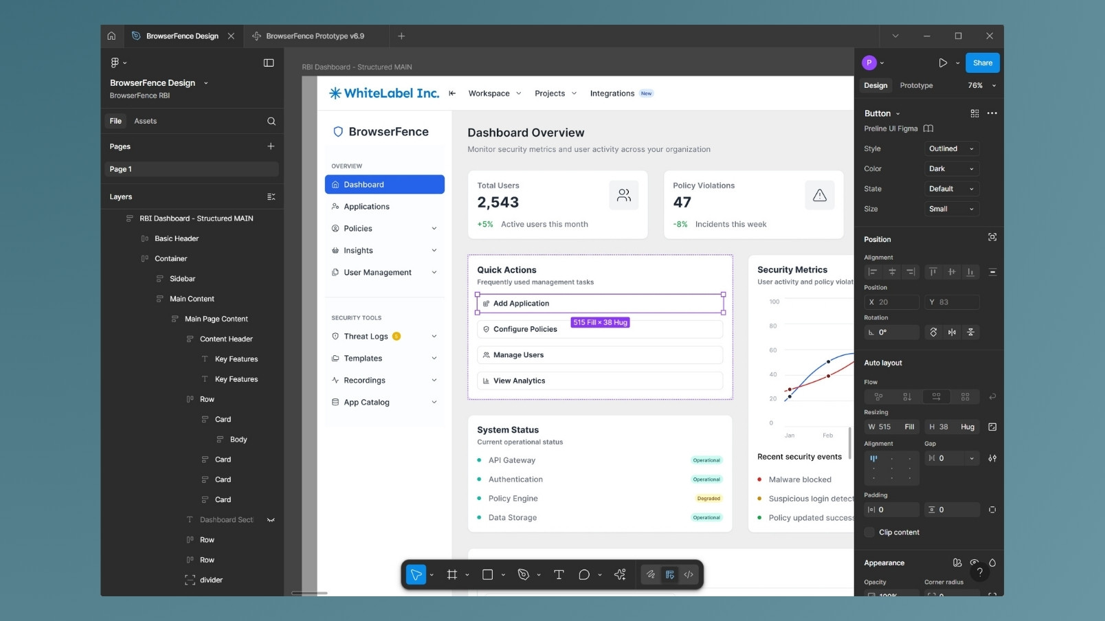 Future concept built in Figma with Preline components: transforming MVP lessons into a polished, scalable design foundation.