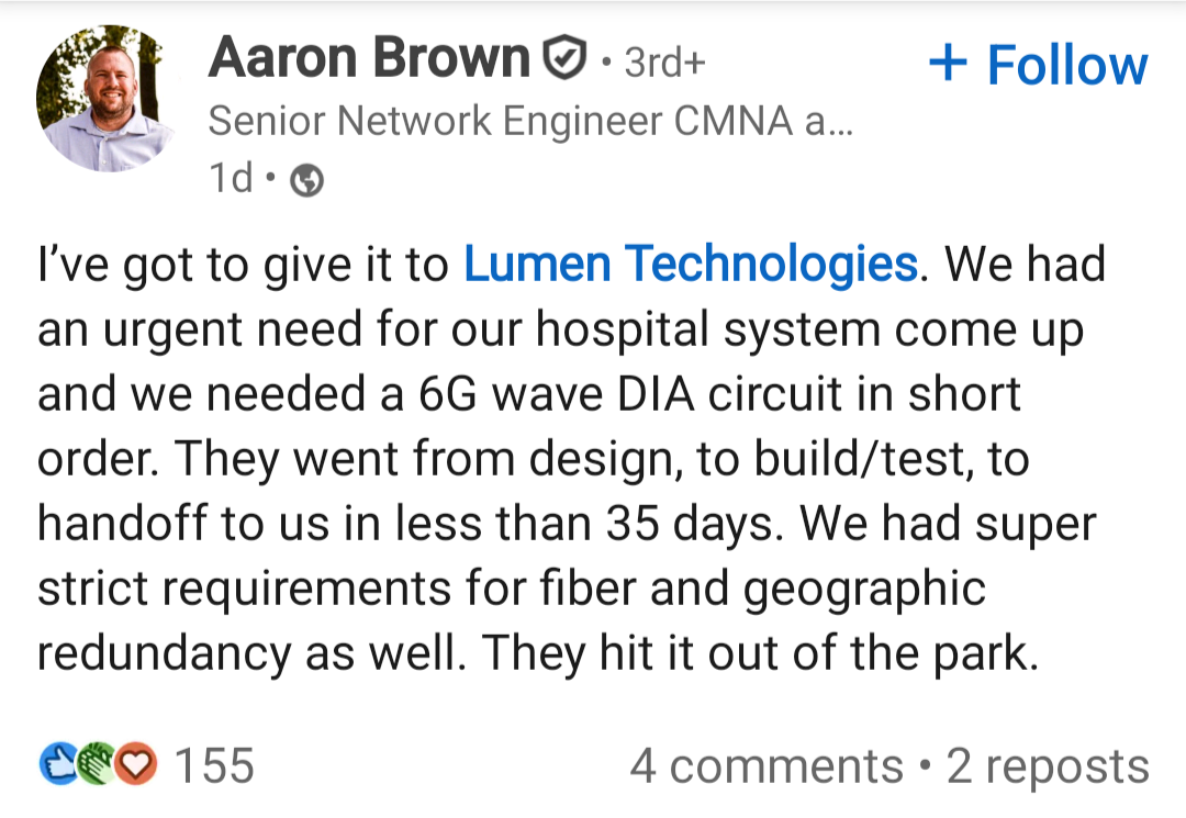 Lumen Dedicated Internet Access simplified.