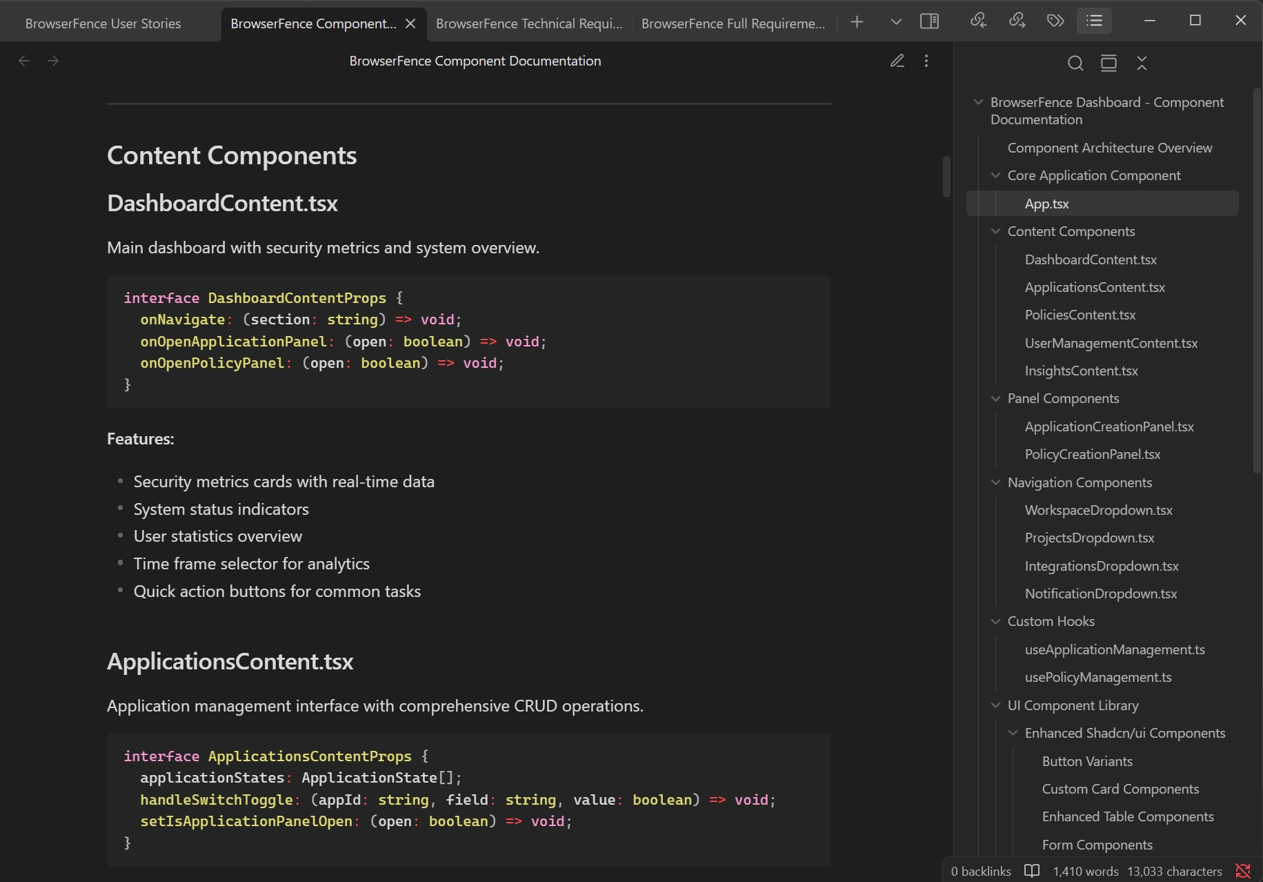 BrowserFence component-documentation.md viewed in Obsidian.