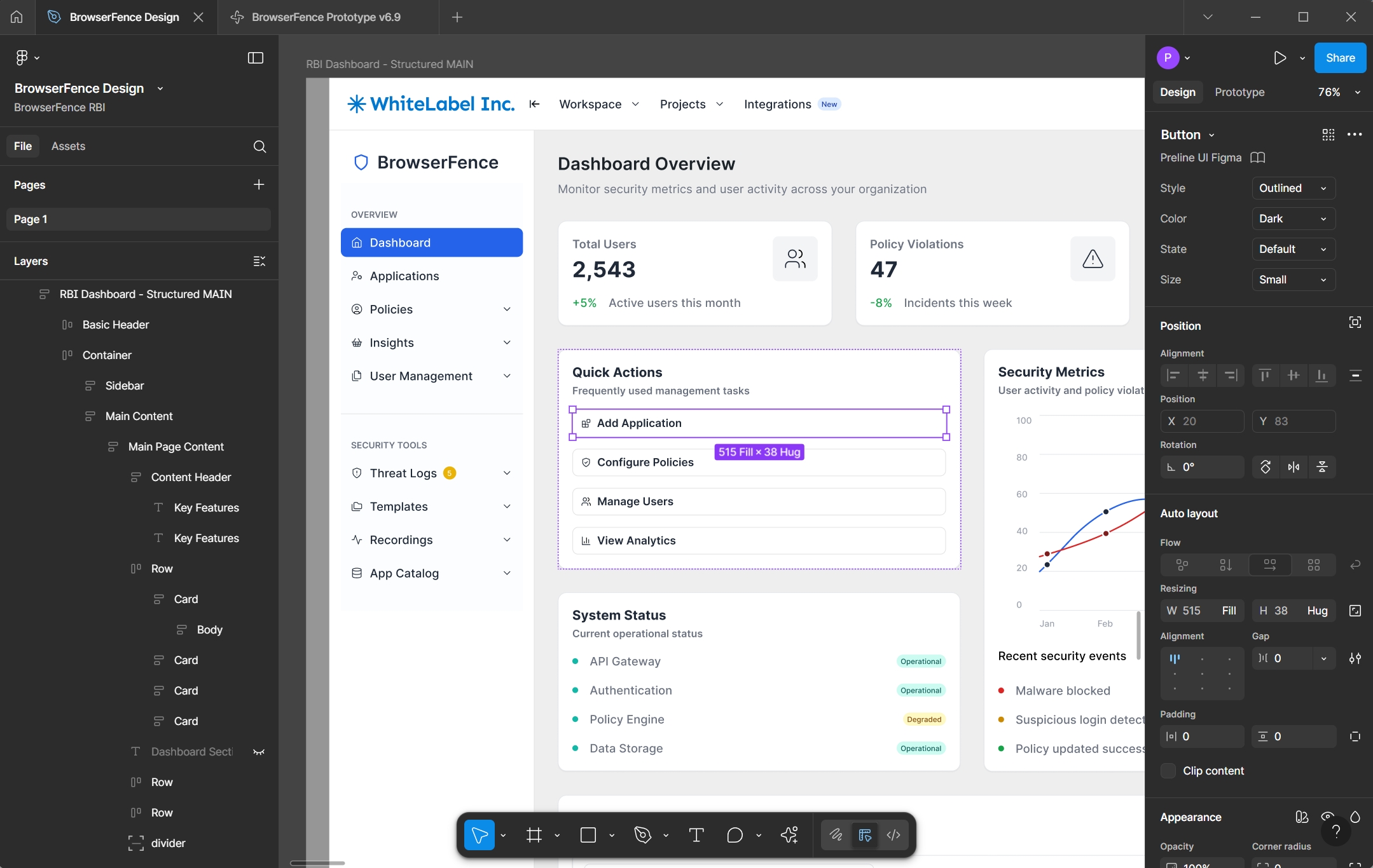 BrowserFence design in Figma